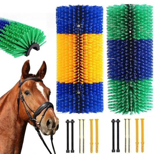 Livestock Grooming Brush Deep Massage Grooming Tool Quick-Connect System For Cow Horse Goat Sheep Itch Relief Back Scratching