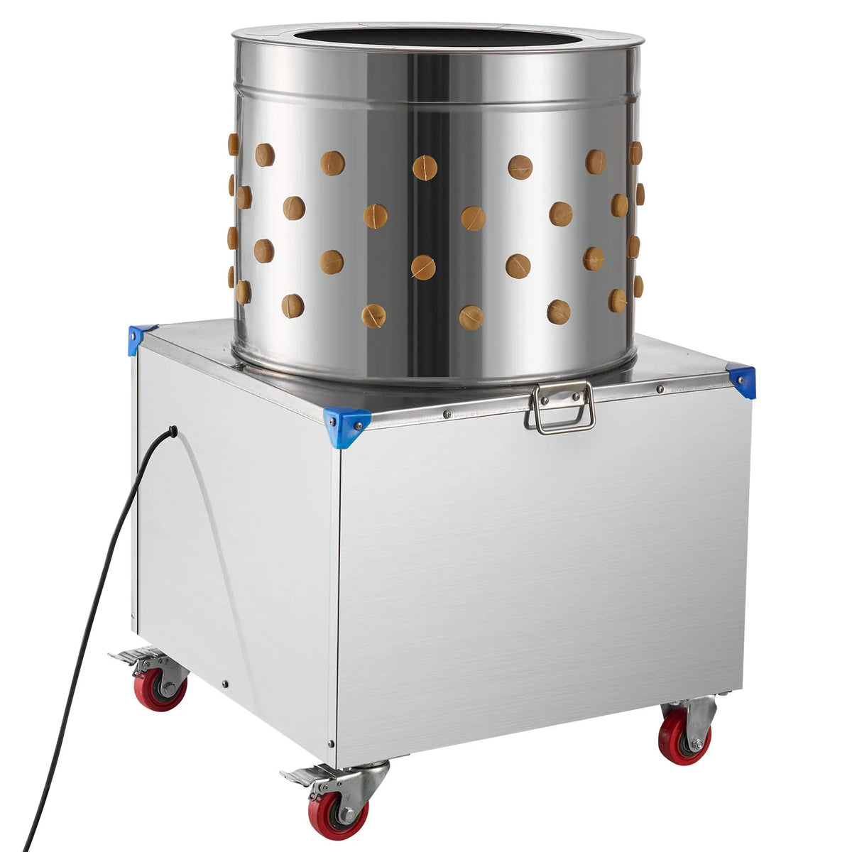 SucceBuy Chicken Plucker Machine 19.7/22.5 in Drum with 106/119  Soft Fingers & Transport Wheels for Processing 2-4 Chicks Once